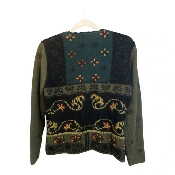 Peruvian Link Alpaca Collection Button Down Cardigan Size S Cottagecore Boho SE1 - Picture 3 of 5
